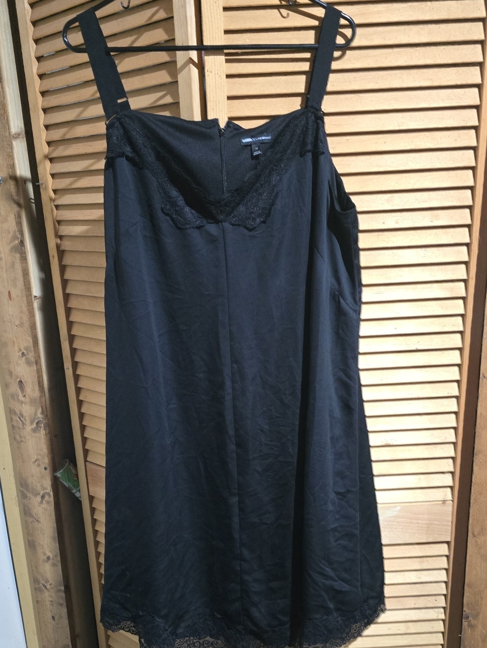 Black Lace-Trim Slip Dress - Lane Bryant Size 22